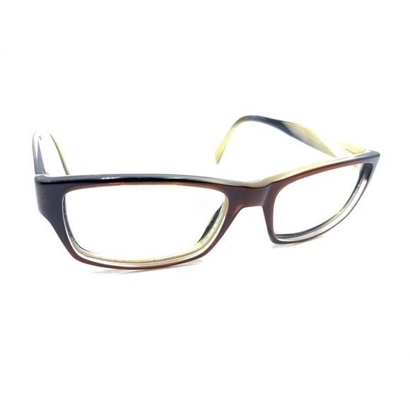 Prada VPR 06O EAP-1O1 Brown Rectangle Eyeglasses Frames 53-17 145 Italy Designer - Picture 1 of 12